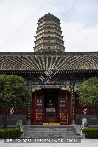 中國陜西省寶雞市法門寺真身寶塔