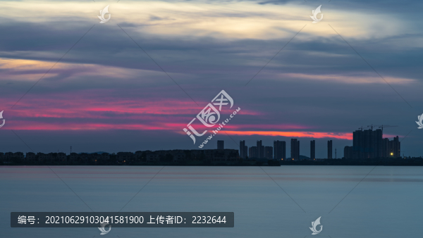 武漢知音湖的晚霞
