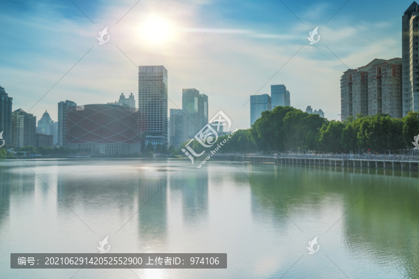 武漢城市天際線和水果湖風光