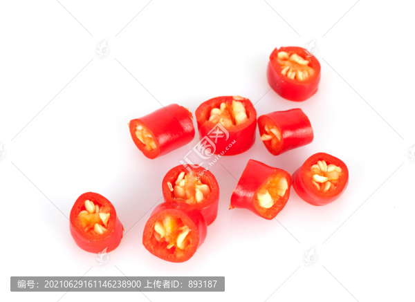 切開的辣椒段