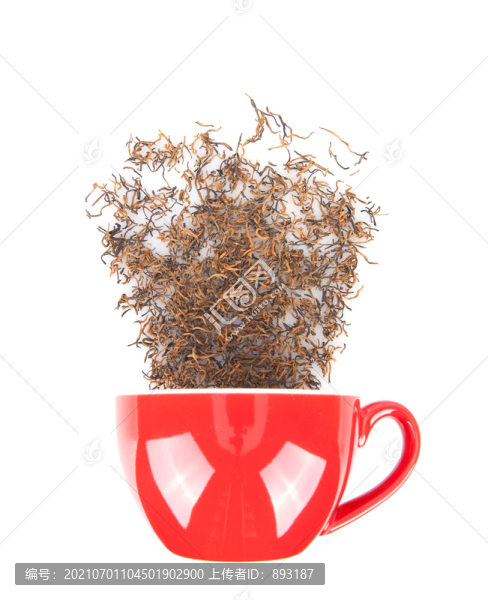 茶杯和茶葉