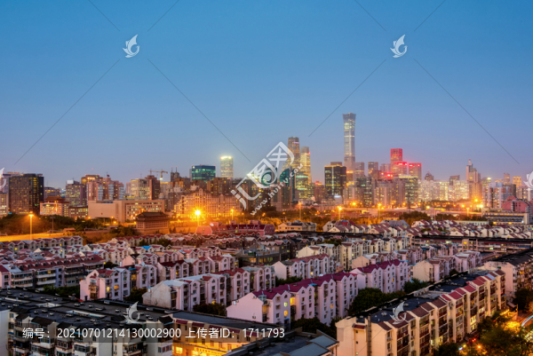 中國(guó)首都北京CBD夜景風(fēng)光
