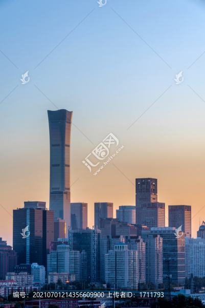 中國首都北京CBD清晨風(fēng)光