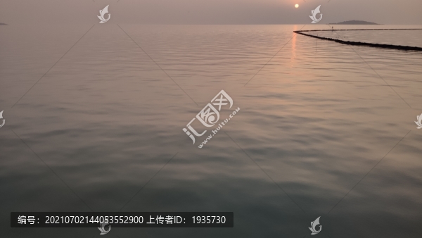 夕陽太湖