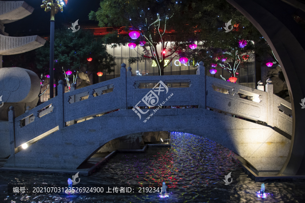 西安大唐不夜城大唐群英雕塑夜景