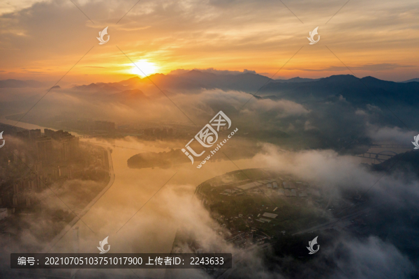 青山綠水麗水南明湖云海日出