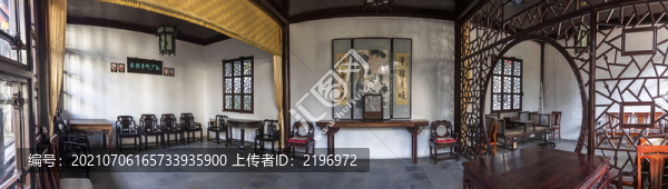 寬幅揚(yáng)州何園廳堂物件擺飾