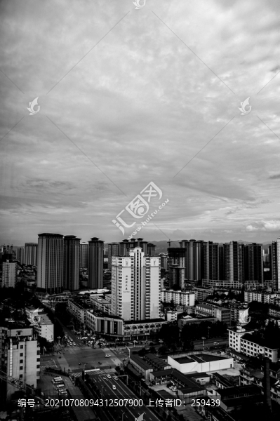 漢中黑白鳥瞰風景
