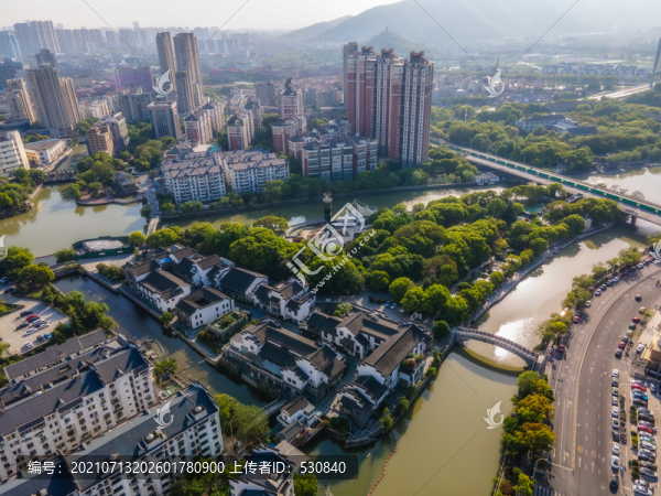 航拍江蘇無錫城市風(fēng)光