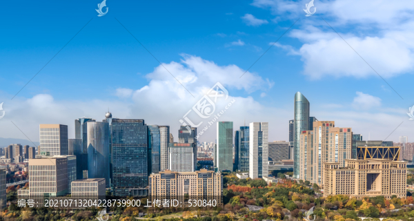 航拍杭州房地產(chǎn)背景圖