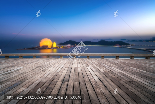 模板觀景臺和城市景觀