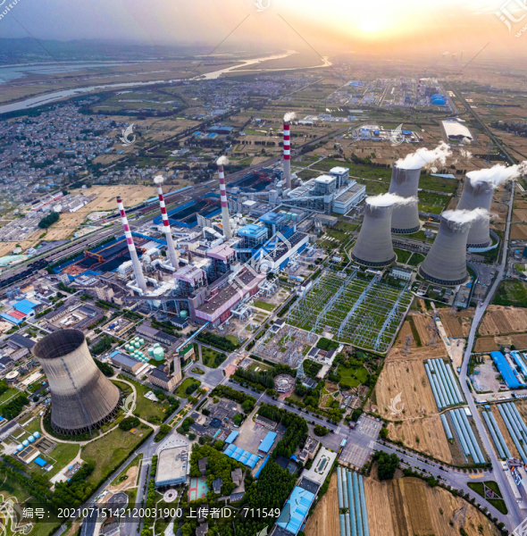 航拍發(fā)電廠全景大圖