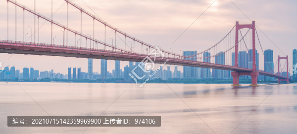 武漢鸚鵡洲長(zhǎng)江大橋和長(zhǎng)江風(fēng)光