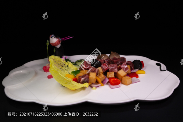 黑蒜炒雪花牛肉