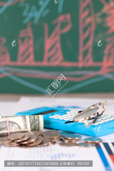 金融投資相關(guān)的計算器和美元貨幣