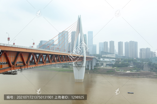重慶千廝門嘉陵江大橋城市景觀