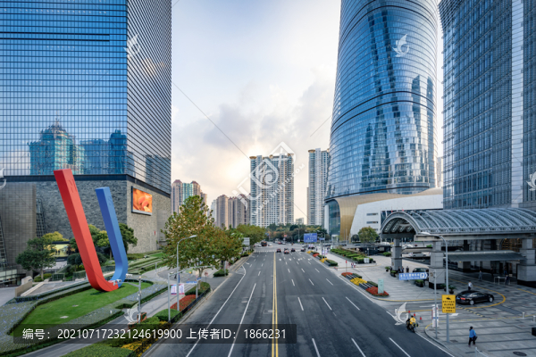 上海金融中心街景