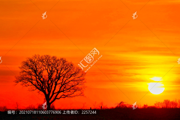 夕陽與晚霞