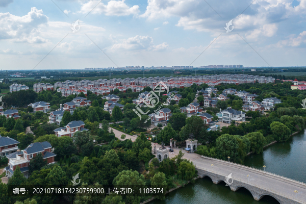 航拍東營廣饒大王小鎮(zhèn)風(fēng)光