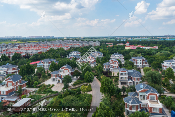 航拍東營廣饒大王小鎮(zhèn)風(fēng)光