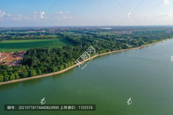 航拍東營(yíng)廣饒孫武湖04