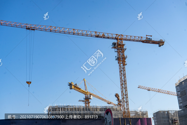 建筑工地塔吊