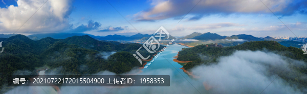 中山長江水庫清晨云霧