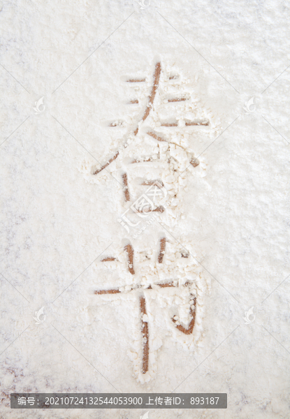 白面上的漢字春節(jié)