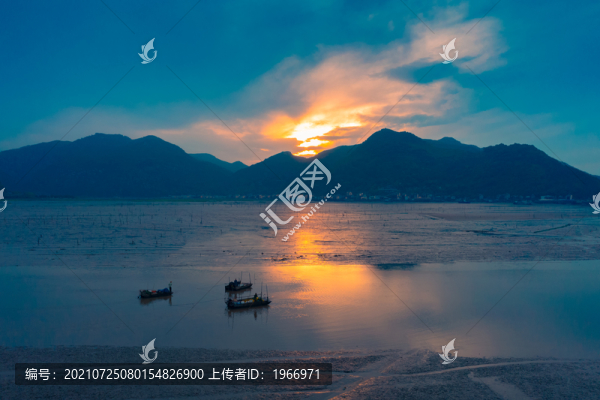 福建霞浦灘涂凌晨風(fēng)光