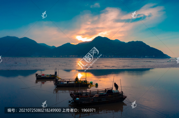 福建霞浦灘涂凌晨風(fēng)光