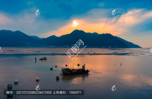 福建霞浦灘涂凌晨風(fēng)光