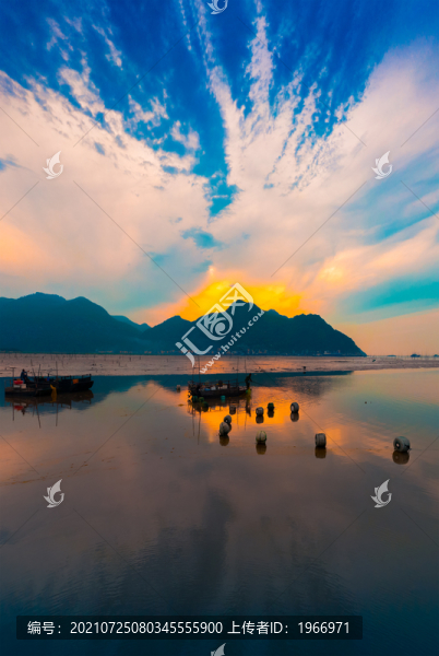 福建霞浦灘涂凌晨風光