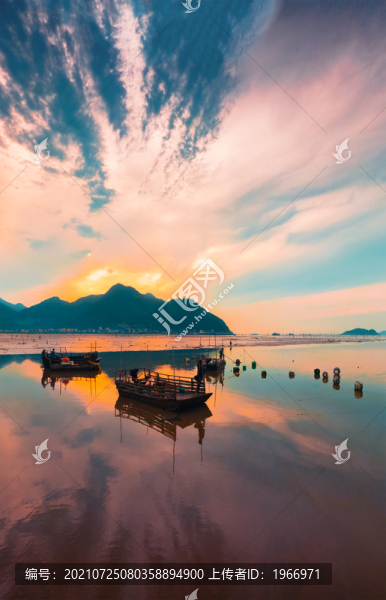 福建霞浦灘涂凌晨風(fēng)光