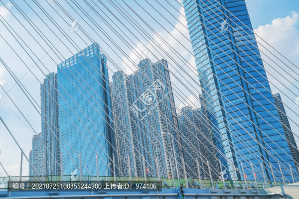 武漢城市建筑天際線和城市風光