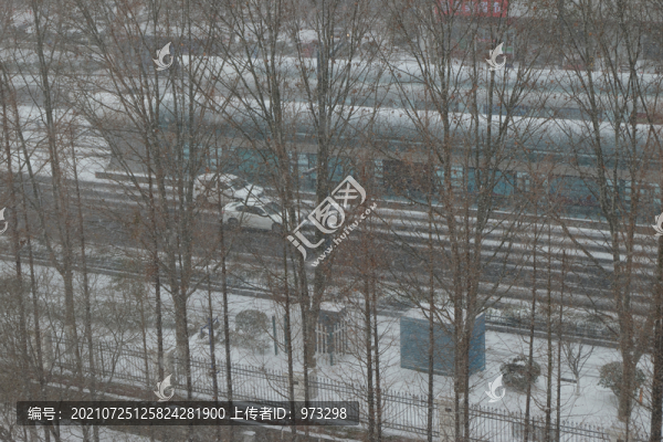 連云港雪中馬路