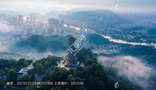 瀏陽西湖山云霧