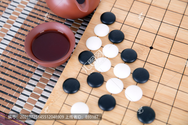 休閑飲茶下圍棋