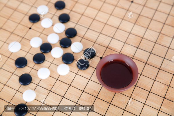 休閑飲茶下圍棋