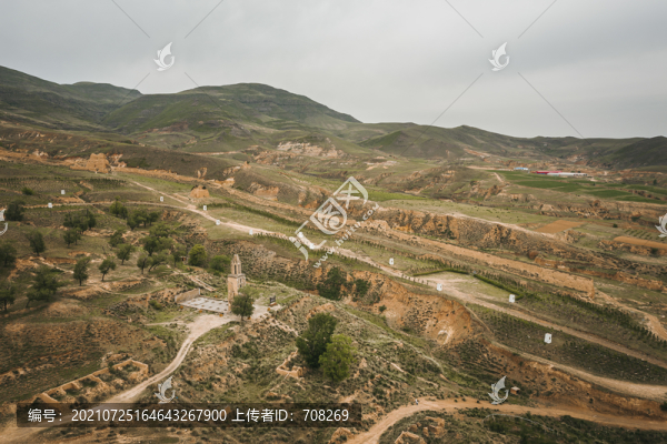 中國(guó)山西明長(zhǎng)城遺址航拍