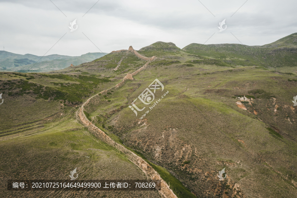 中國(guó)山西明長(zhǎng)城遺址航拍