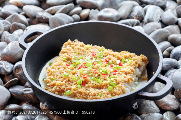 鐵鍋蔥燒蝦