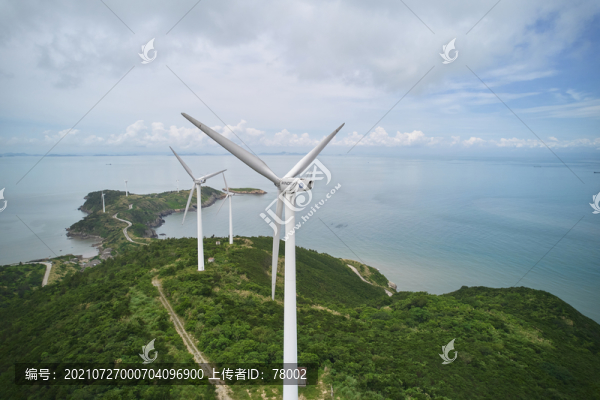 海島上的風(fēng)力發(fā)電站