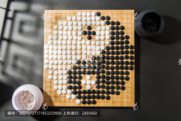 圍棋下棋太極造型