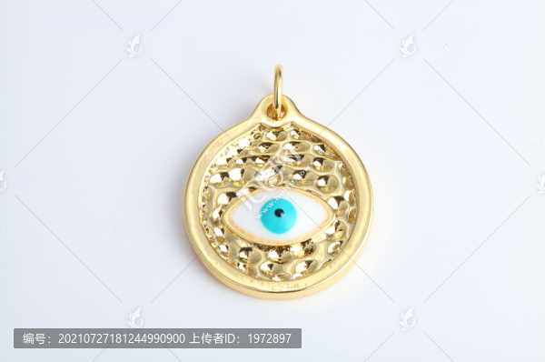 K金大眼吊墜