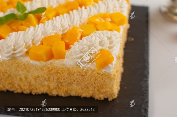方形芒果蛋糕