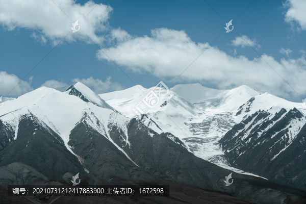 昆侖山玉珠峰北坡特寫