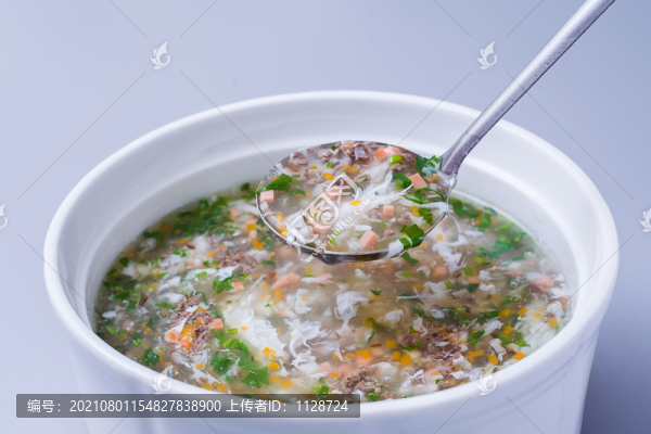 青菜肉末湯