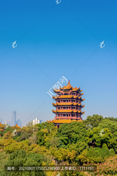 中國湖北武漢黃鶴樓風光