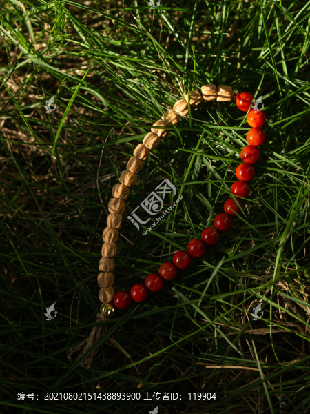 原創(chuàng)百香籽南紅手串?dāng)z影文玩串珠
