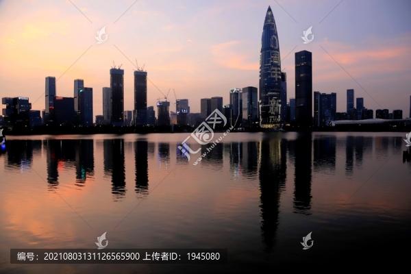 深圳人才公園傍晚風光